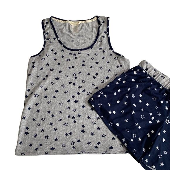 Lucky Brand Soft Two Piece Celestial Pajama Set Tank & Shorts Stars Sz M - Picture 3 of 12